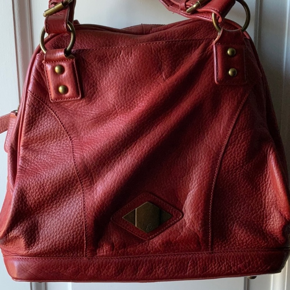 Luxe Rachel Zoe Large Red Leather Handbag